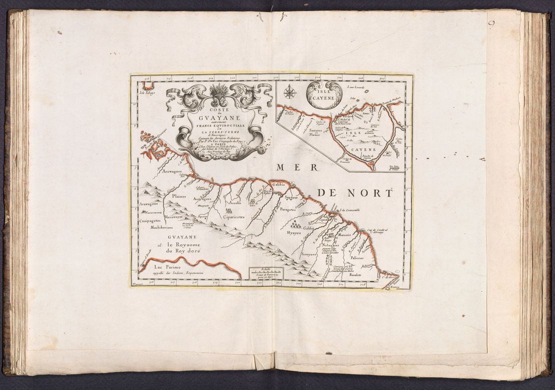 Guiana’s Coast, Also Known as Equinoctial France in Terra-Ferme of America. Paris, 1664